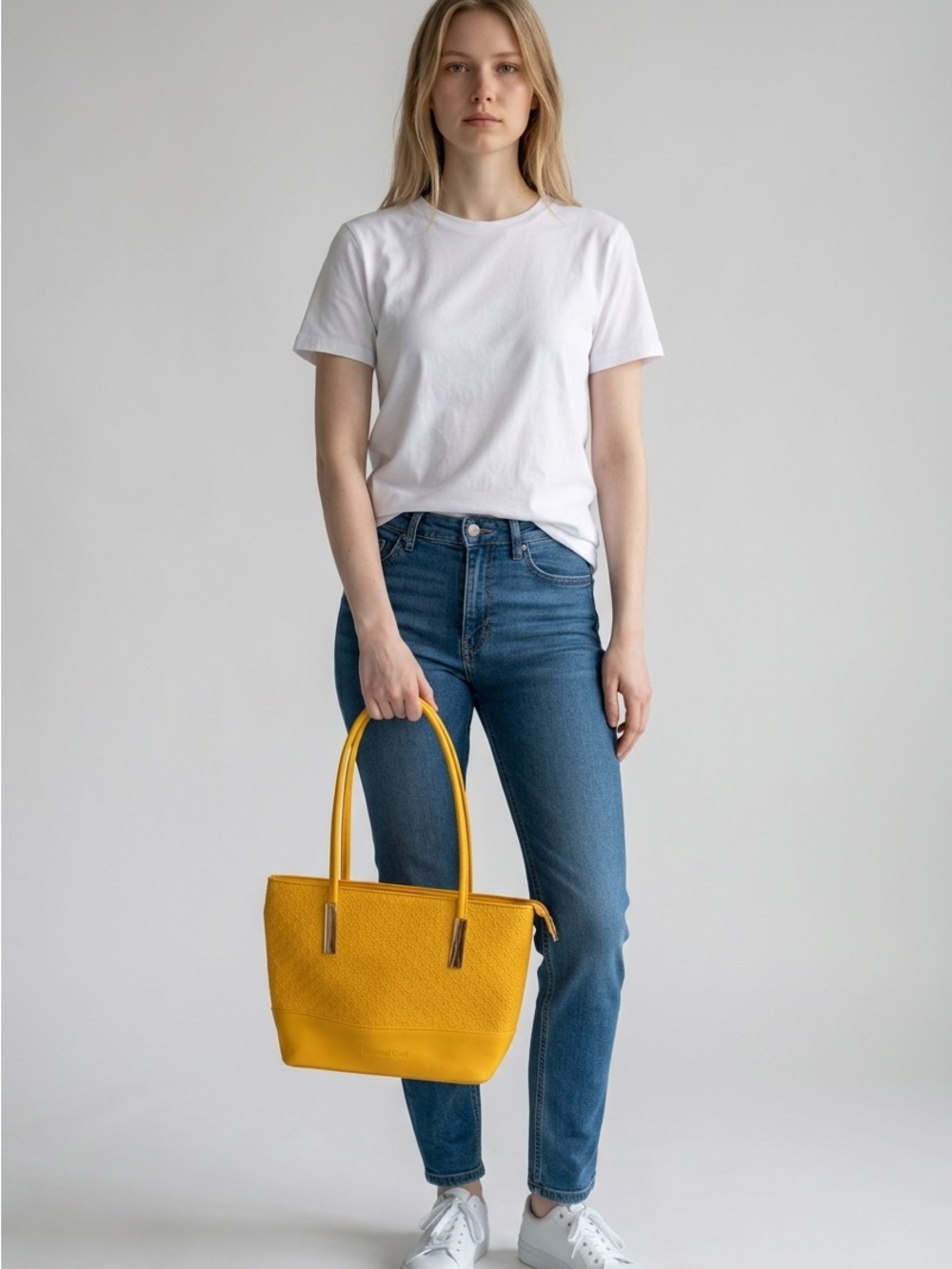 Montana West Yellow Textured Tote Shoulder Bag